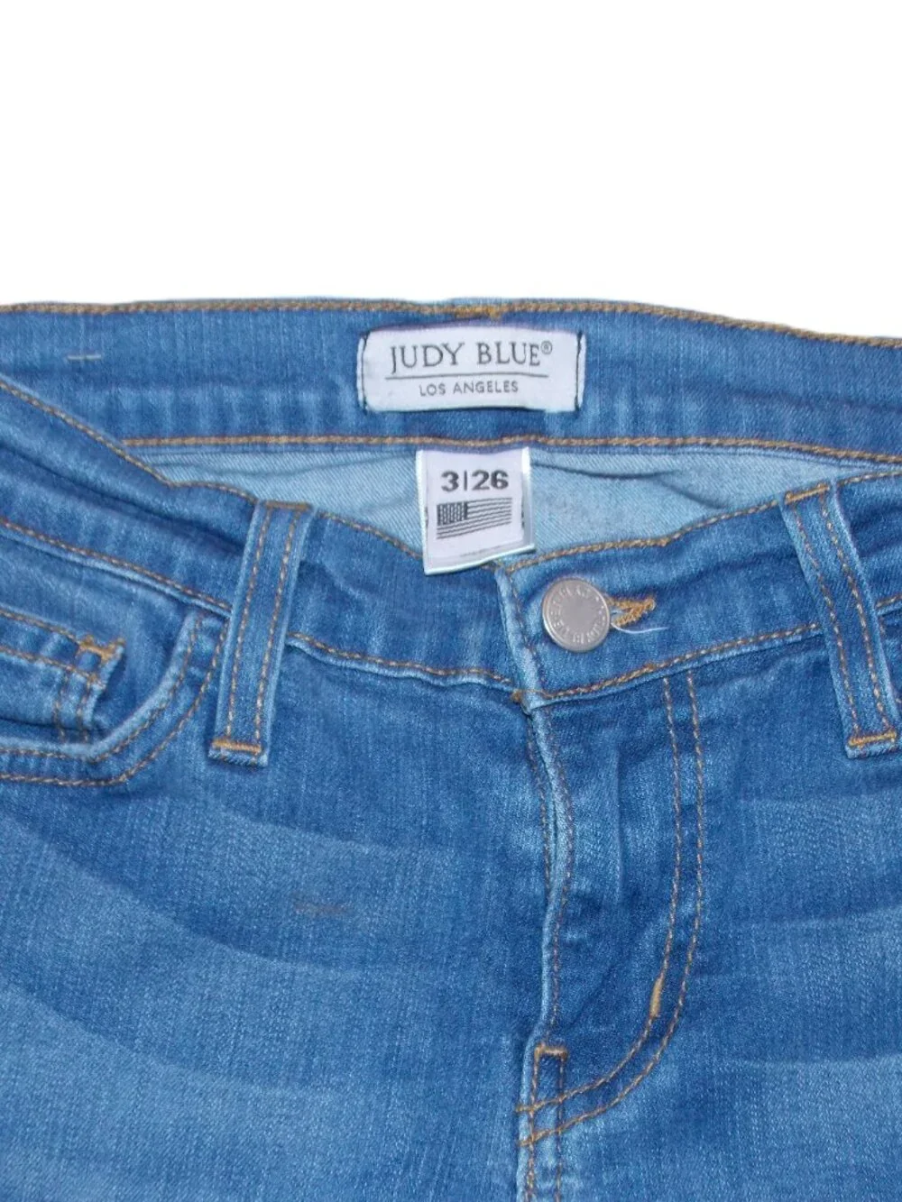 Judy Blue Jeans Juniors 3/26 Blue Dark Wash Mid Rise Skinny Fit Stretch Denim
